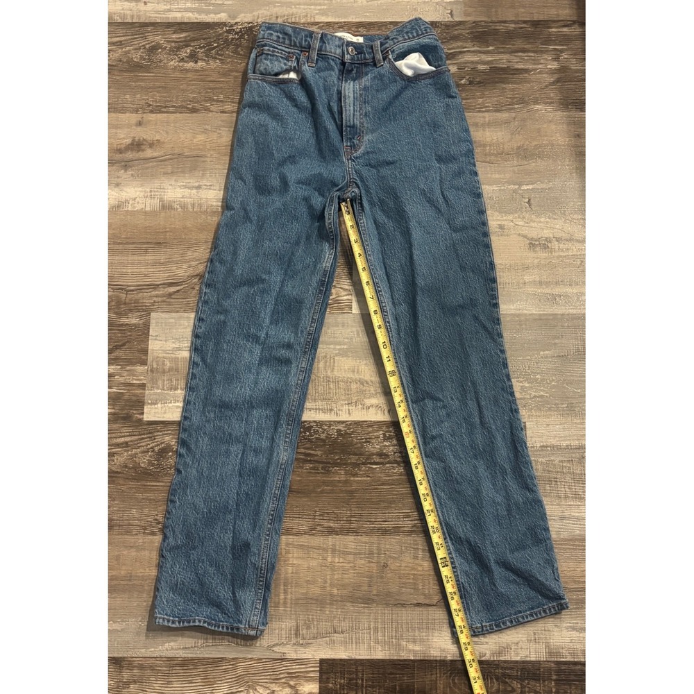 Abercrombie & Fitch The 90s Straight Ultra High Rise Jeans Blue Med Wash 26/2R